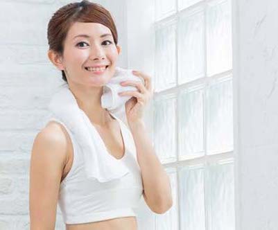 運動して元気になった女性