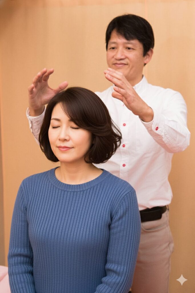 柔道整復師が行う、ヒーリング施術風景画像