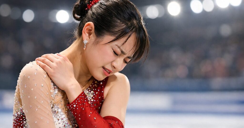 スケート選手　肩の脱臼