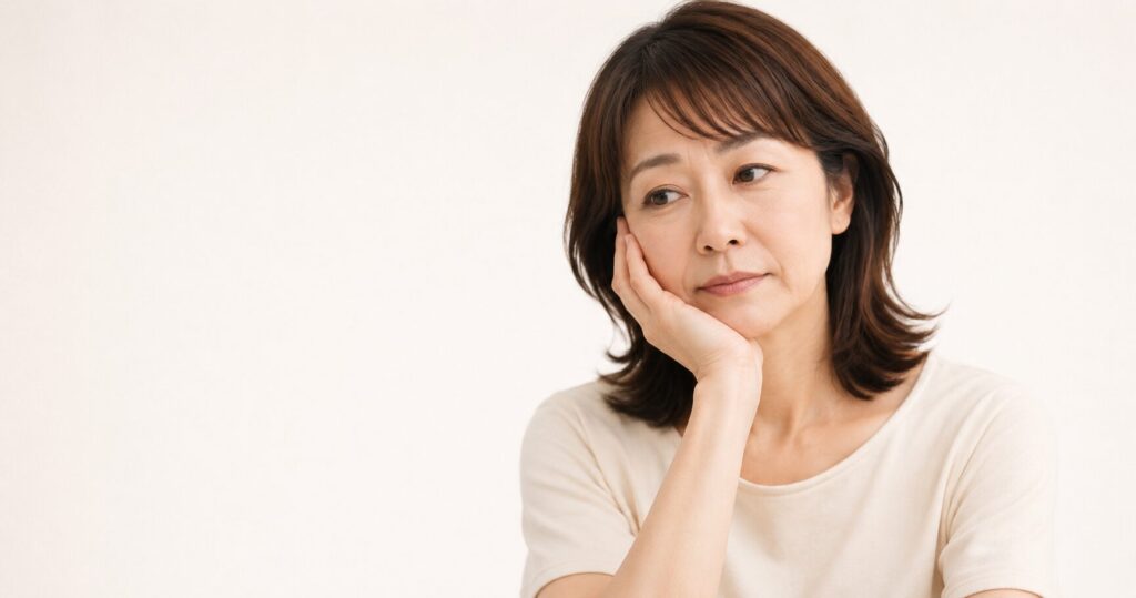 身体の違和感に悩む50代主婦