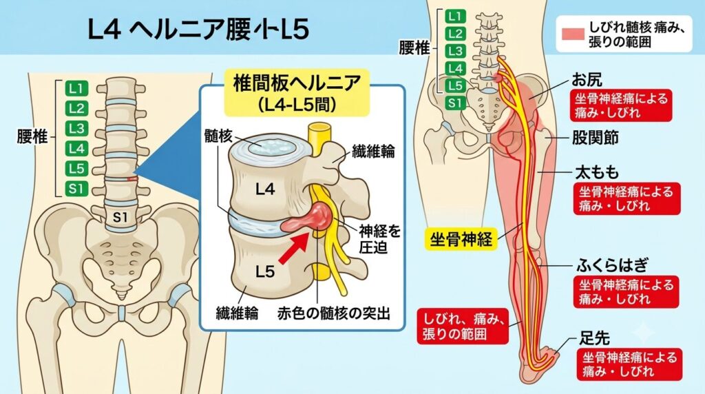 椎間板ヘルニアの説明イメージ画像