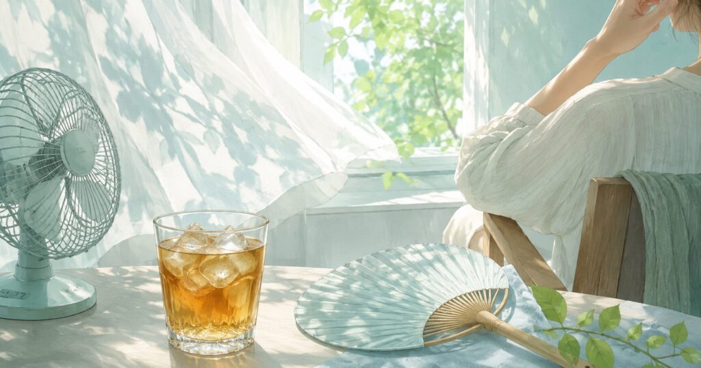 夏バテ対策をイメージした室内画像