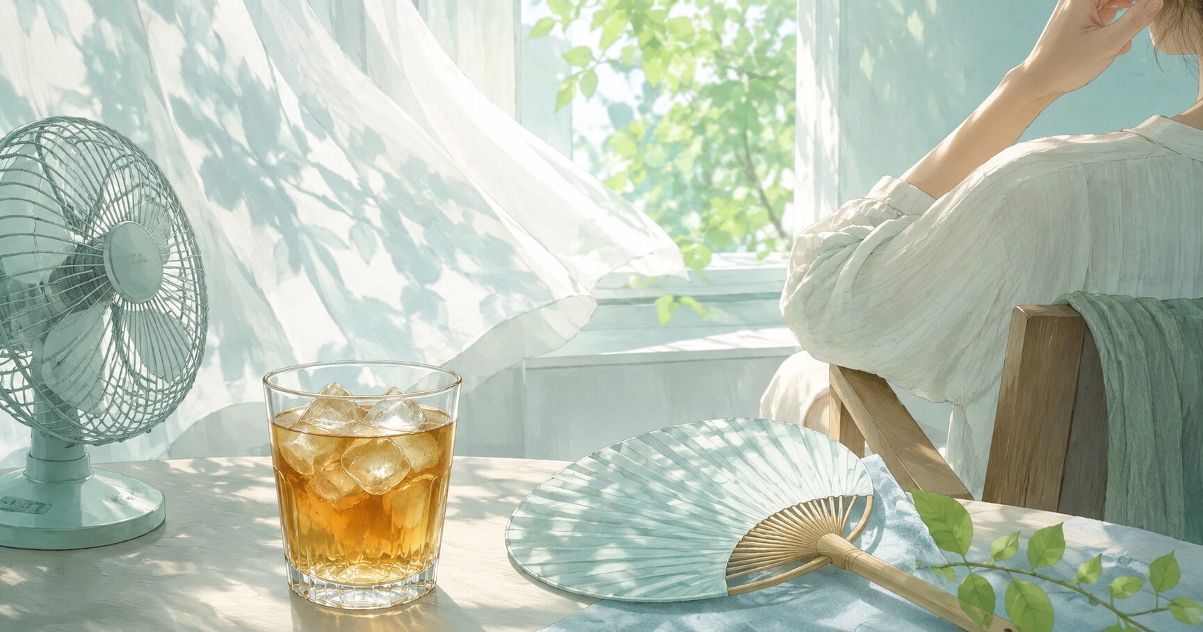 夏バテ対策をイメージした室内画像