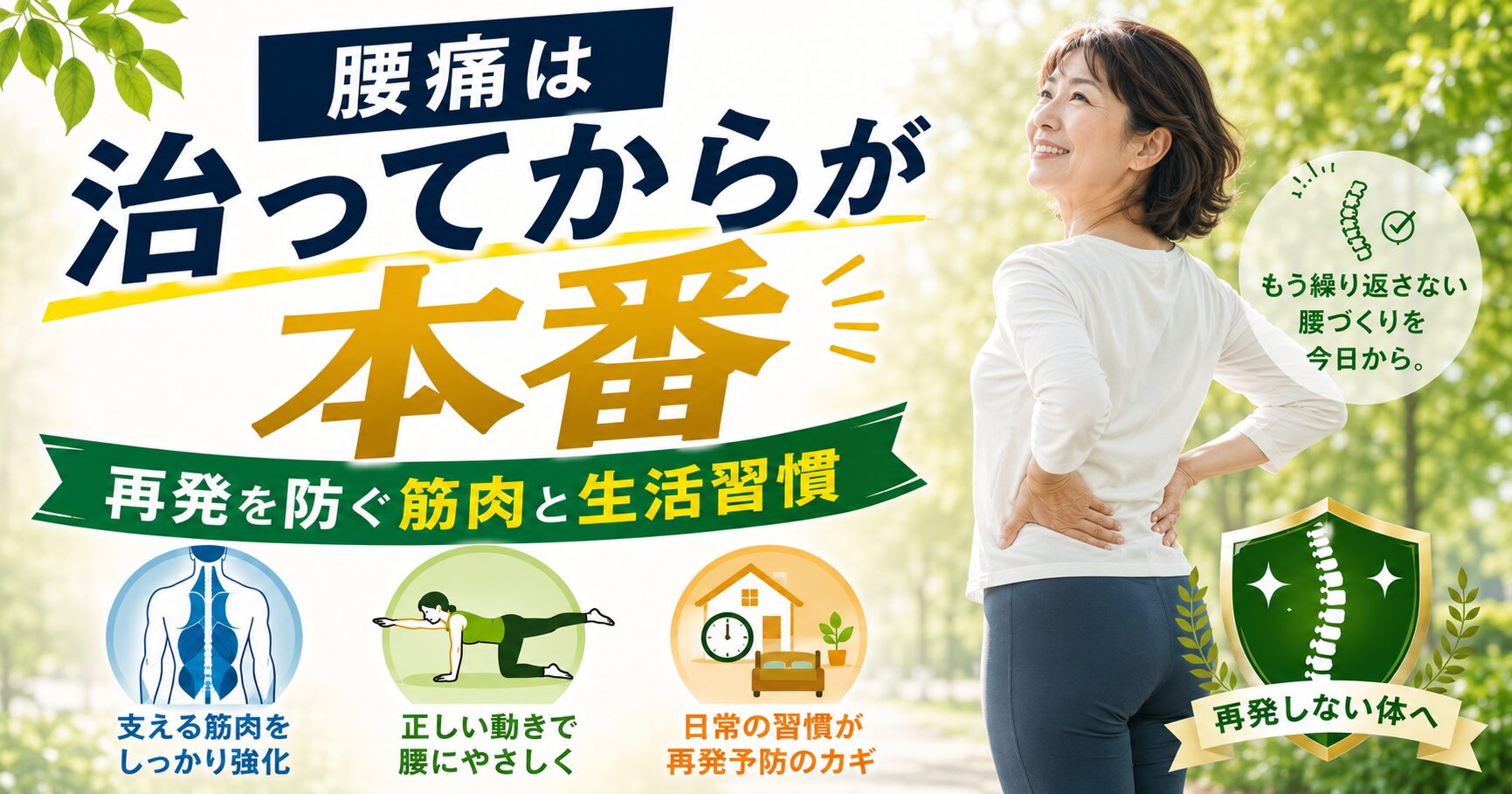 治ってからが本番のミドル女性のイメージ画像