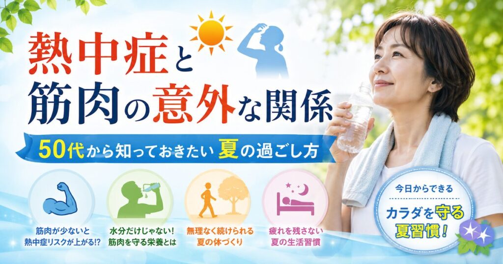熱中症と筋肉の関係のブログのアイキャッチ画像