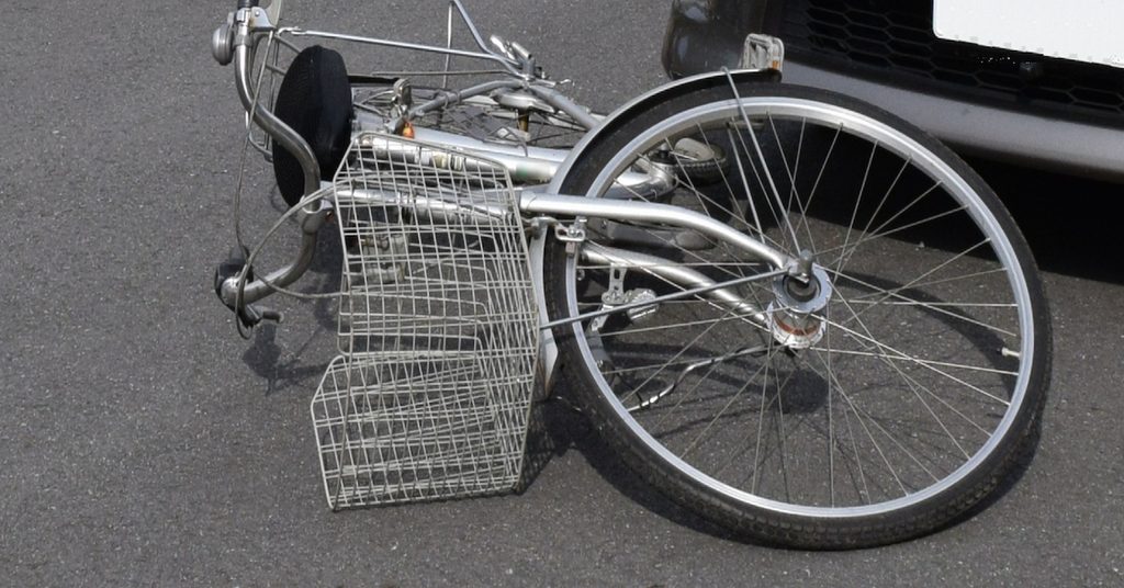 自転車で転倒